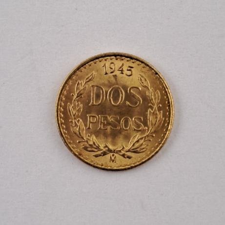México 1945 2 pesos de oro