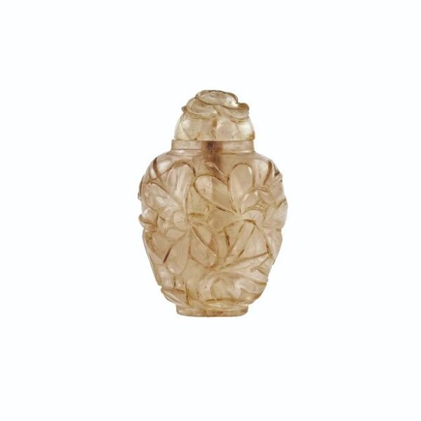 Snuff bottle en cristal de roca