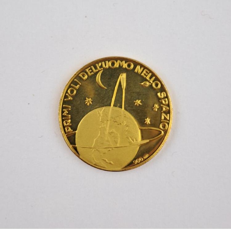 Medalla de oro Yuri Gagarin y Alan Shepard astronautas - Imagen 3