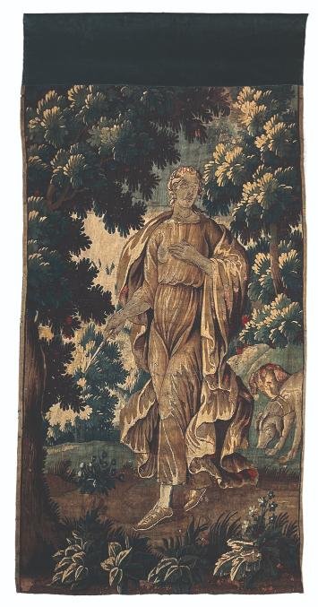 Fragmento de tapiz de Aubusson