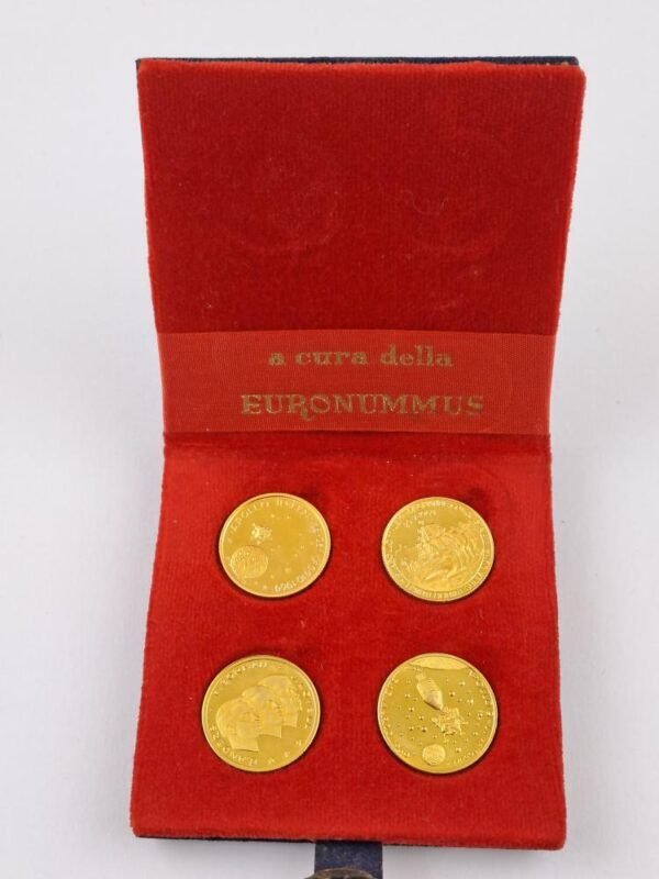 Set 4 medallas de oro Apollo 8, 9, 10 y 11