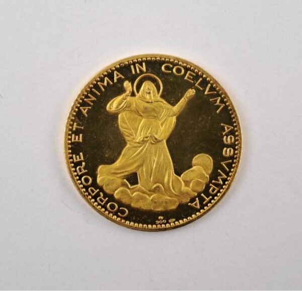Medalla Vaticano Pío XII de oro