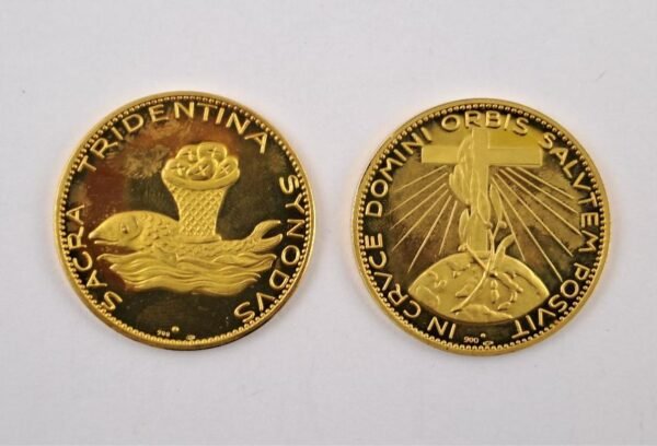 2 Medallas Vaticano Pío X y Benedicto XIV de oro
