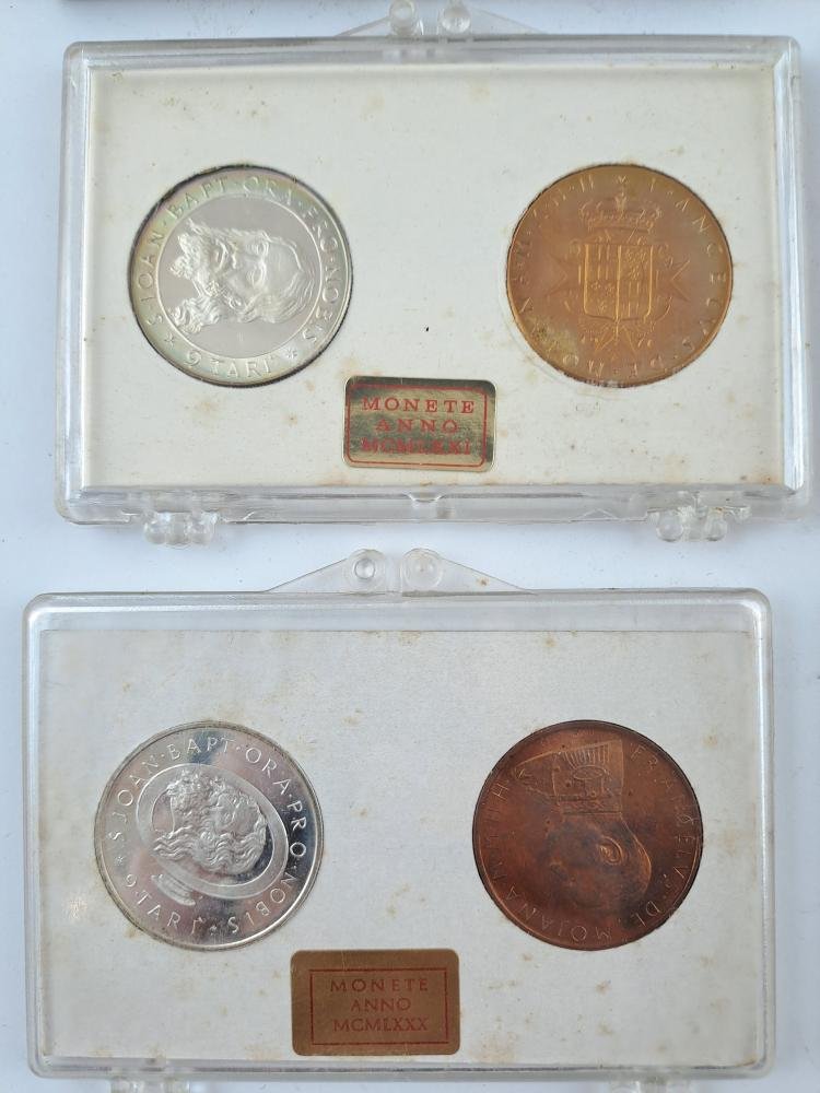 Orden de Malta 6 Set de 2 monedas plata y bronce - Imagen 6
