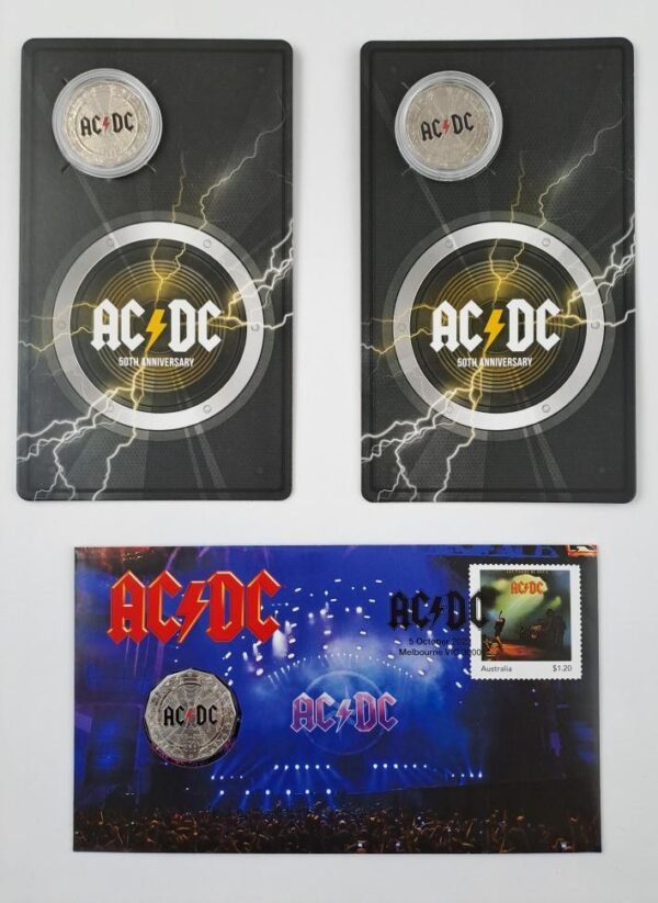 Australia 3 monedas 2023  (50 años de AC DC)