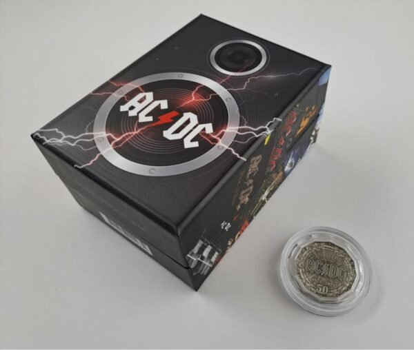 Australia AC DC 2023 50 cents de plata 50 Aniversario
