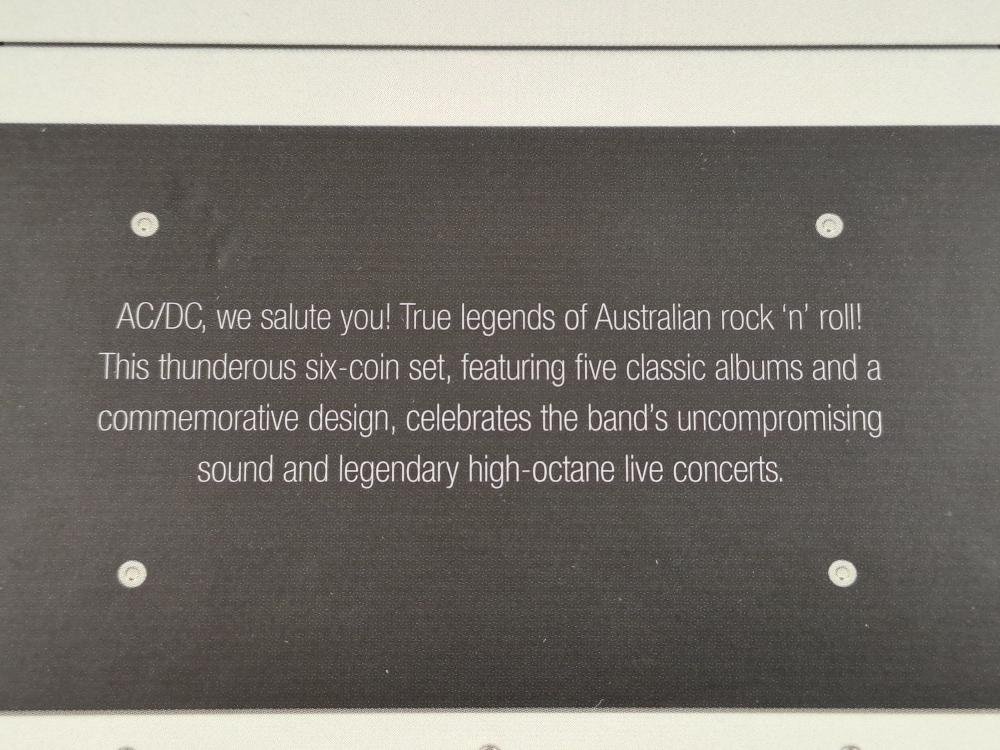 Australia AC DC set 6 monedas homenaje a 5 albums - Imagen 12