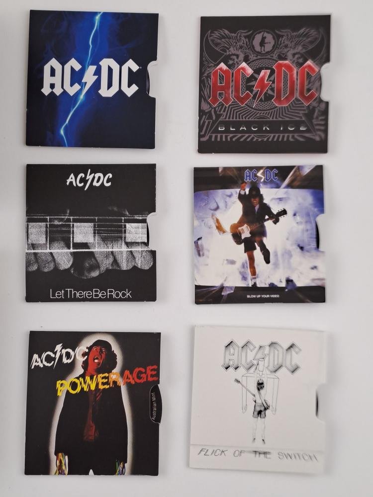 Australia AC DC set 6 monedas homenaje a 5 albums - Imagen 2