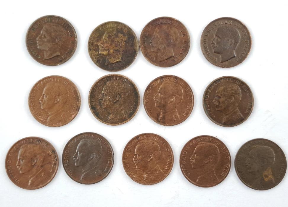 Italia 13 monedas 1 centésimo 1909 a 1918 - Imagen 6