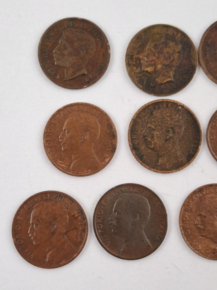 Italia 13 monedas 1 centésimo 1909 a 1918 - Imagen 7