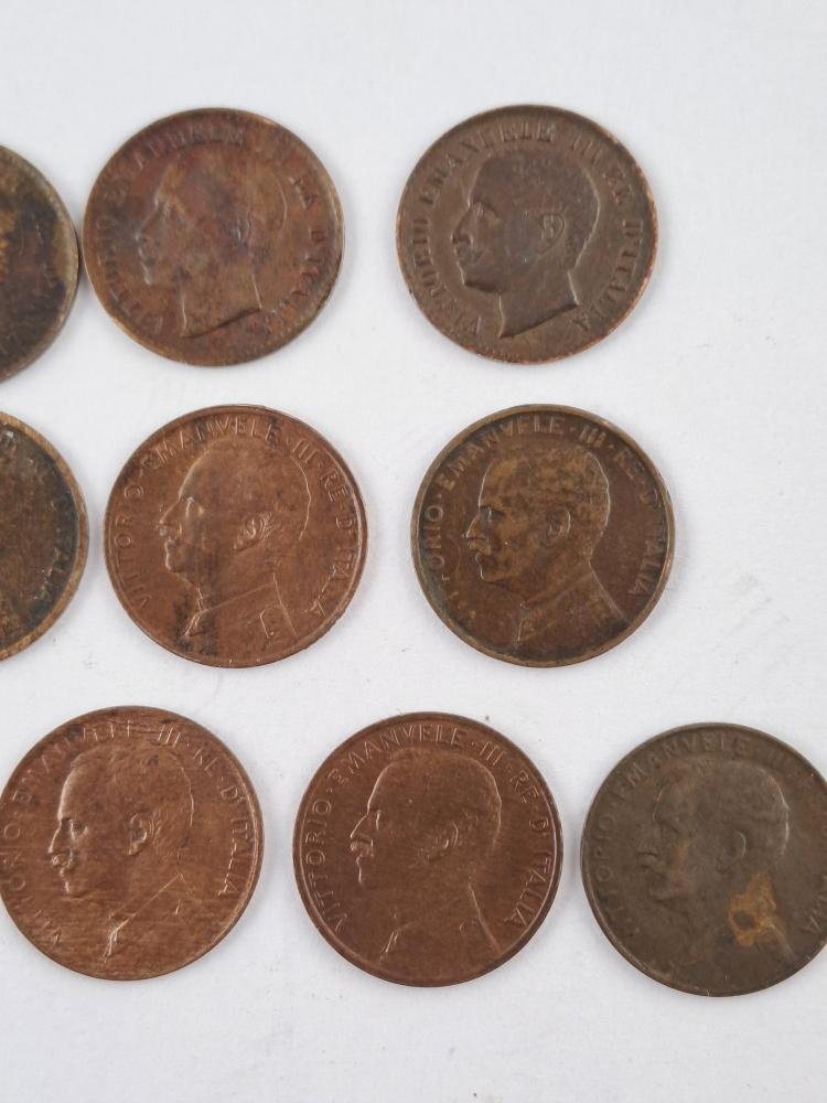 Italia 13 monedas 1 centésimo 1909 a 1918 - Imagen 8