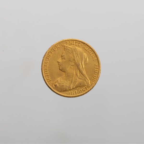Moneda británica en oro una libra