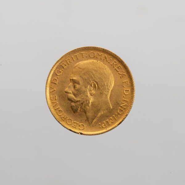 Moneda británica en oro una libra