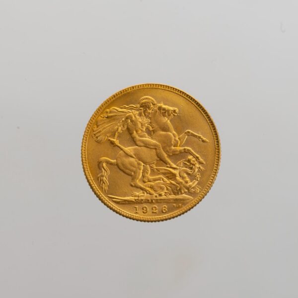 Moneda británica en oro una libra