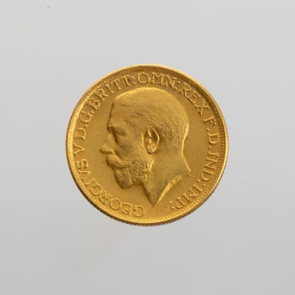 Moneda británica en oro una libra