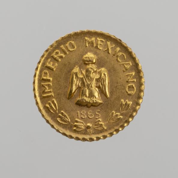 Moneda mexicana en oro 1/2 peso